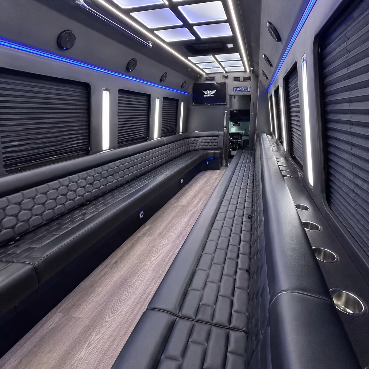 West Covina Bachelor & Bachelorette Transportation party bus exterior