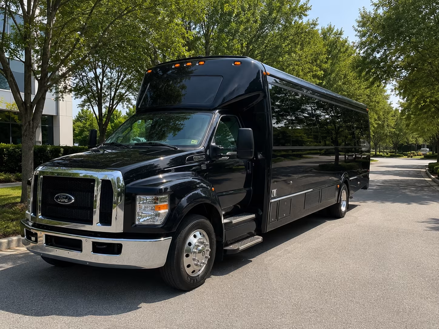 West Covina Birthday, Sweet 16, & Quinceañera Transportation party bus exterior