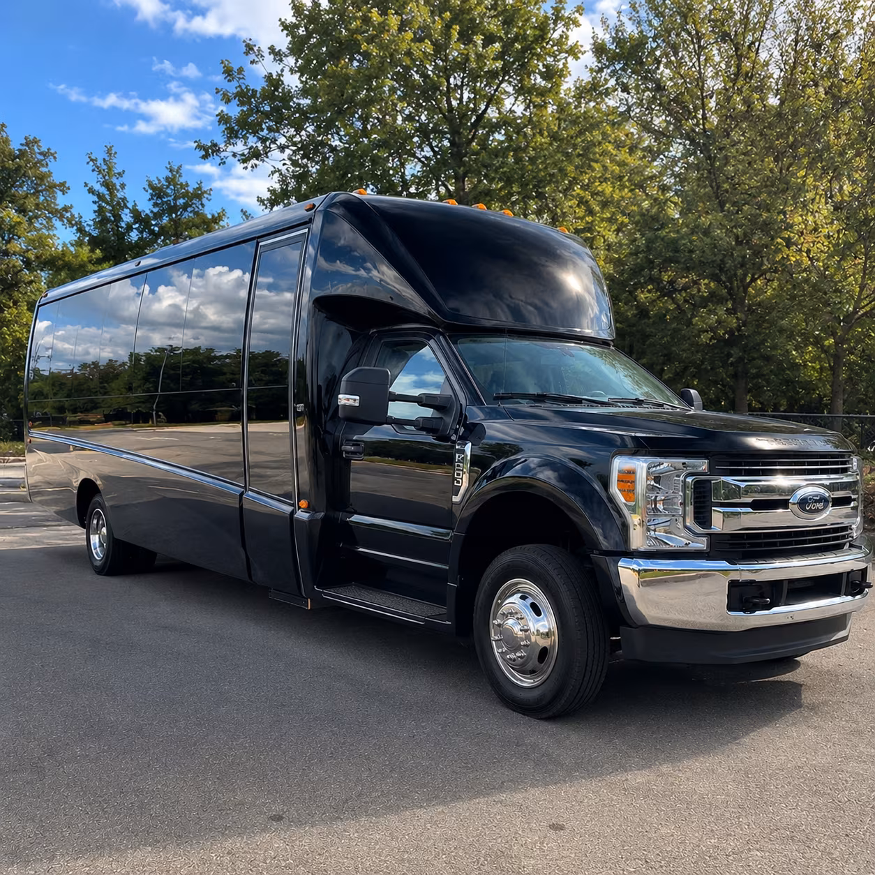 West Covina Corporate Transportation party bus exterior