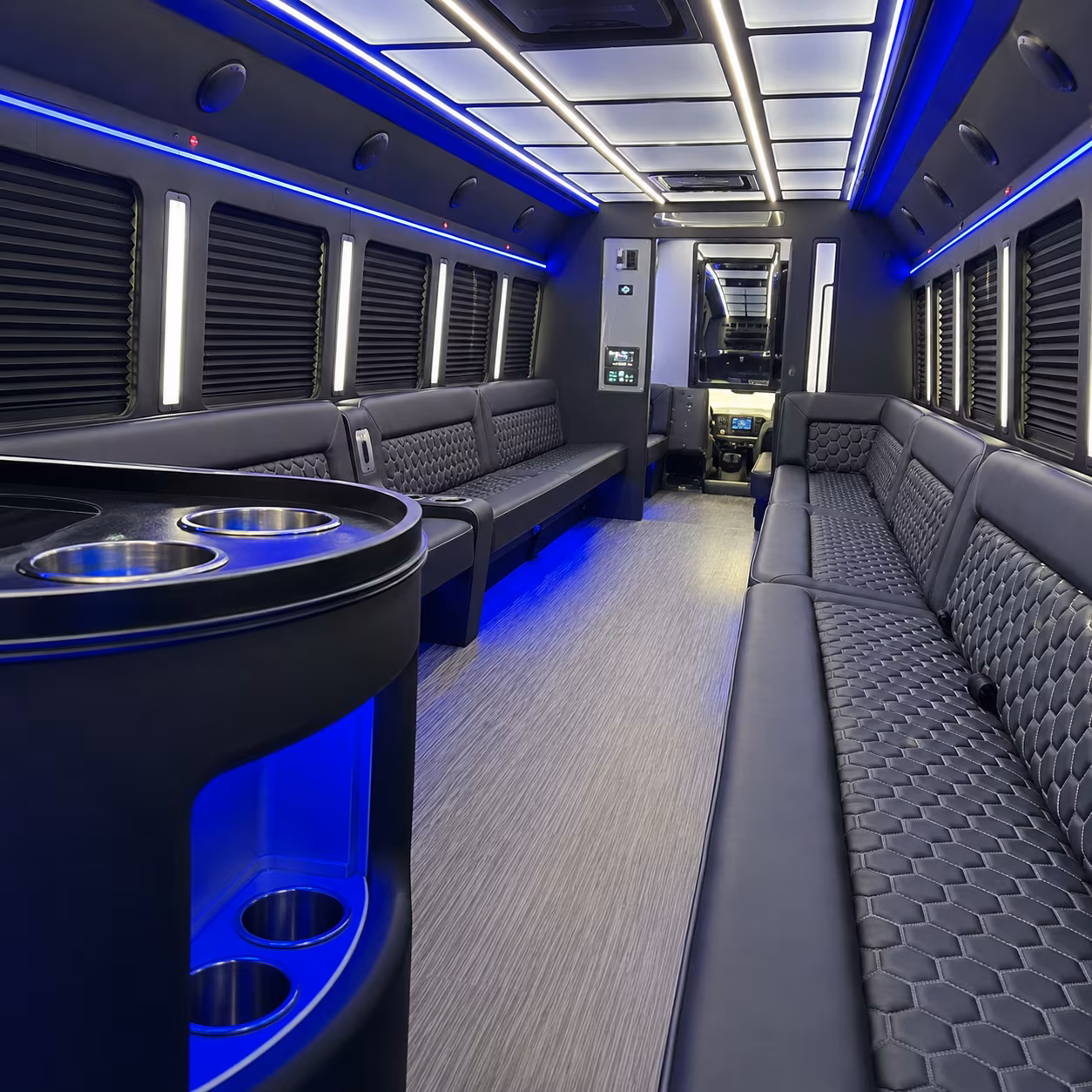 West Covina Prom & Homecoming Transportation party bus exterior