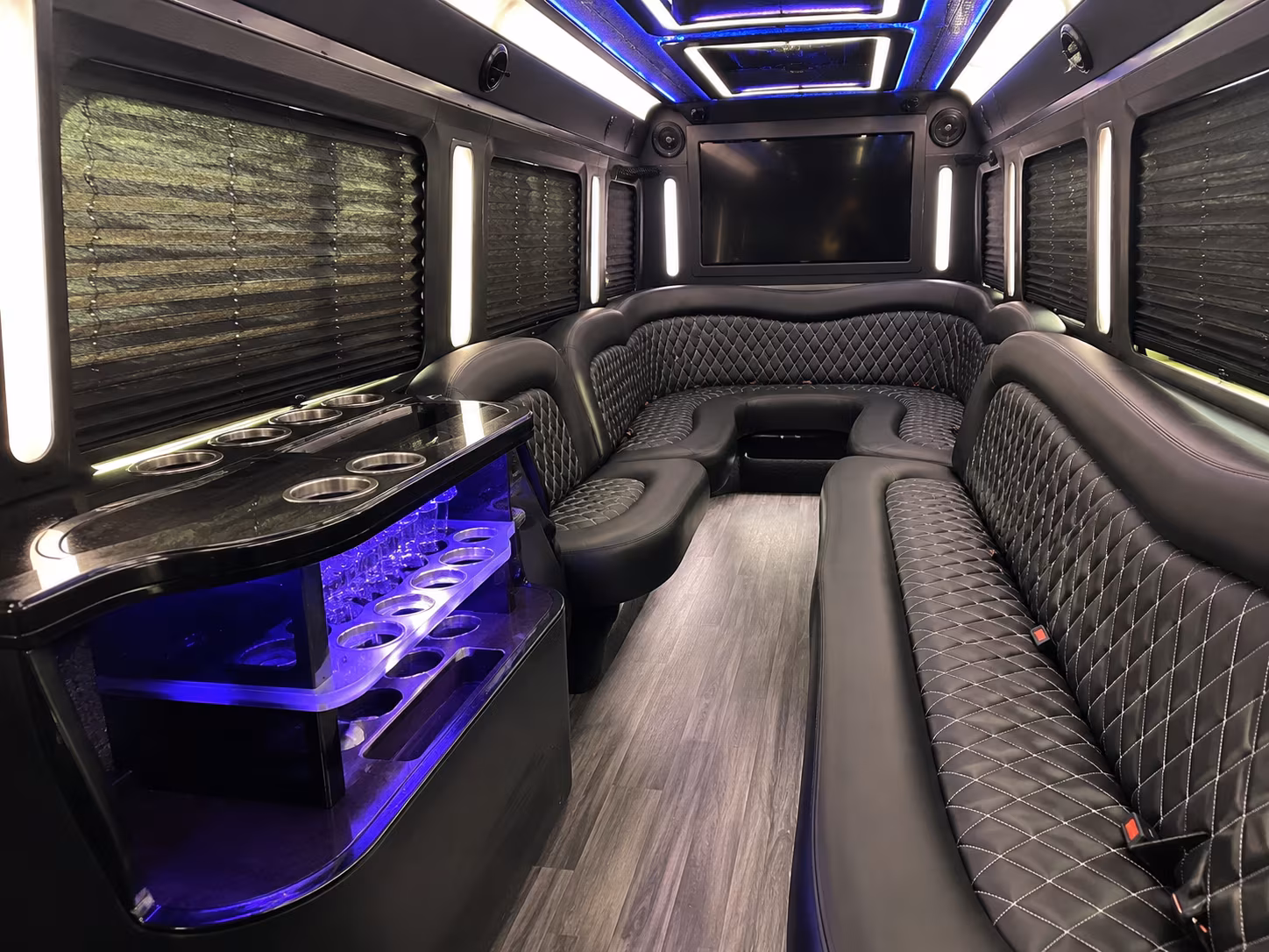 West Covina Prom & Homecoming Transportation party bus exterior