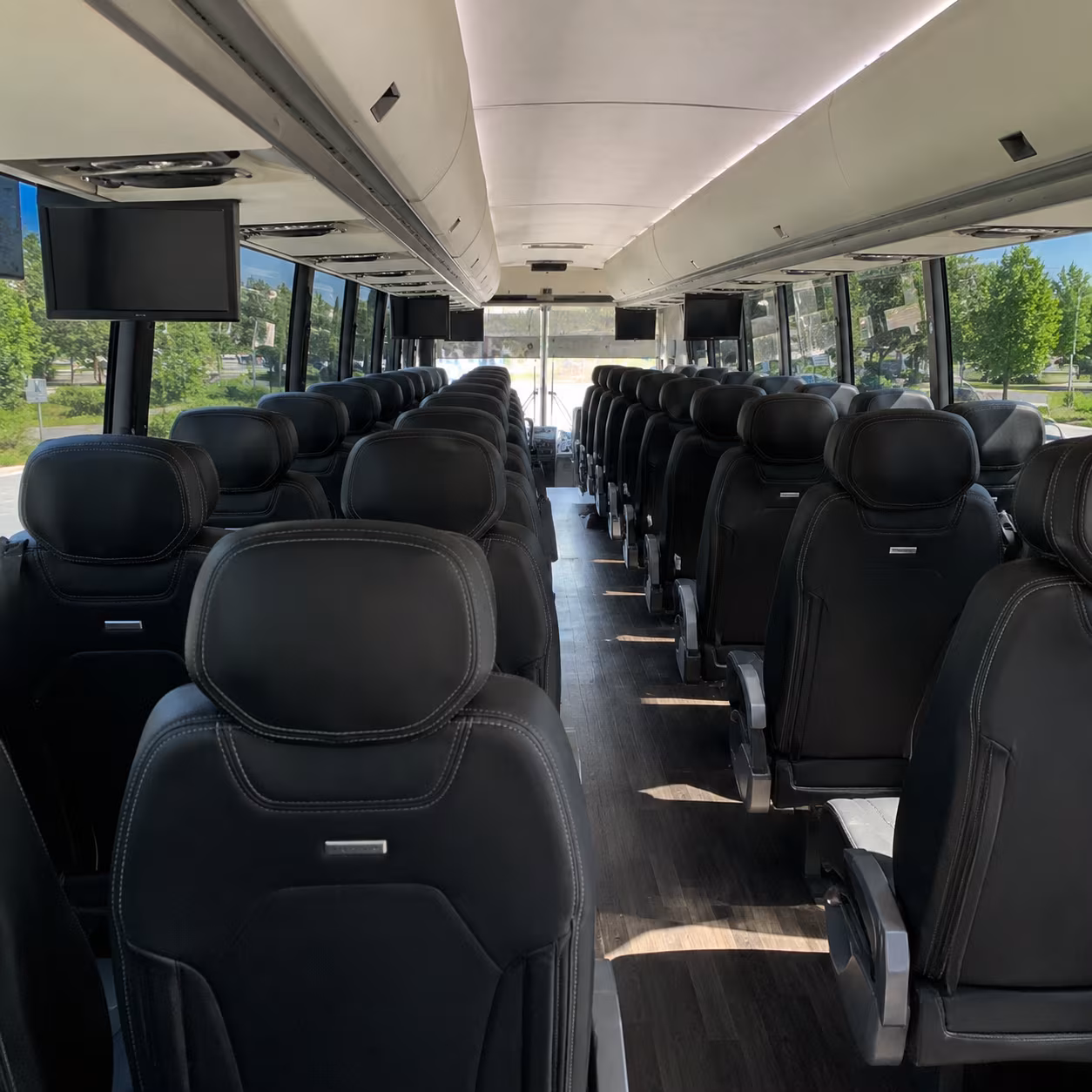 West Covina School Event Transportation party bus exterior