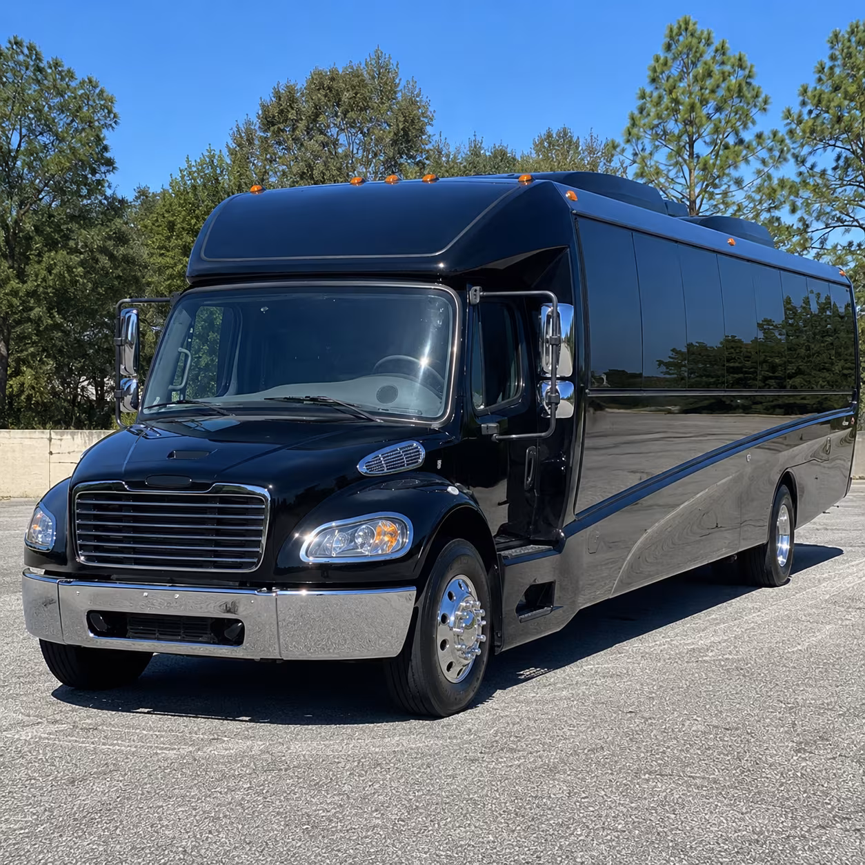 West Covina School Event Transportation party bus exterior