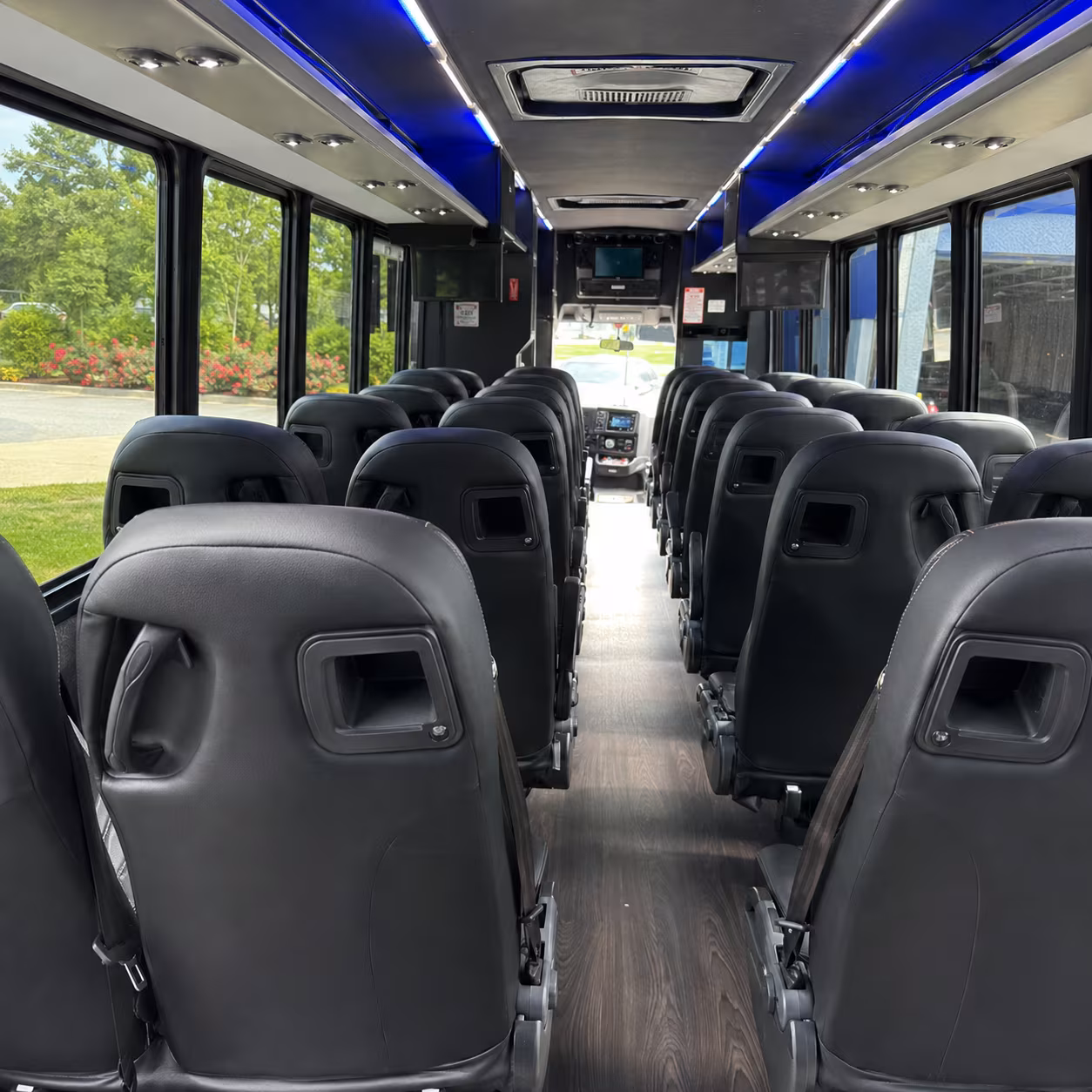West Covina School Event Transportation party bus exterior
