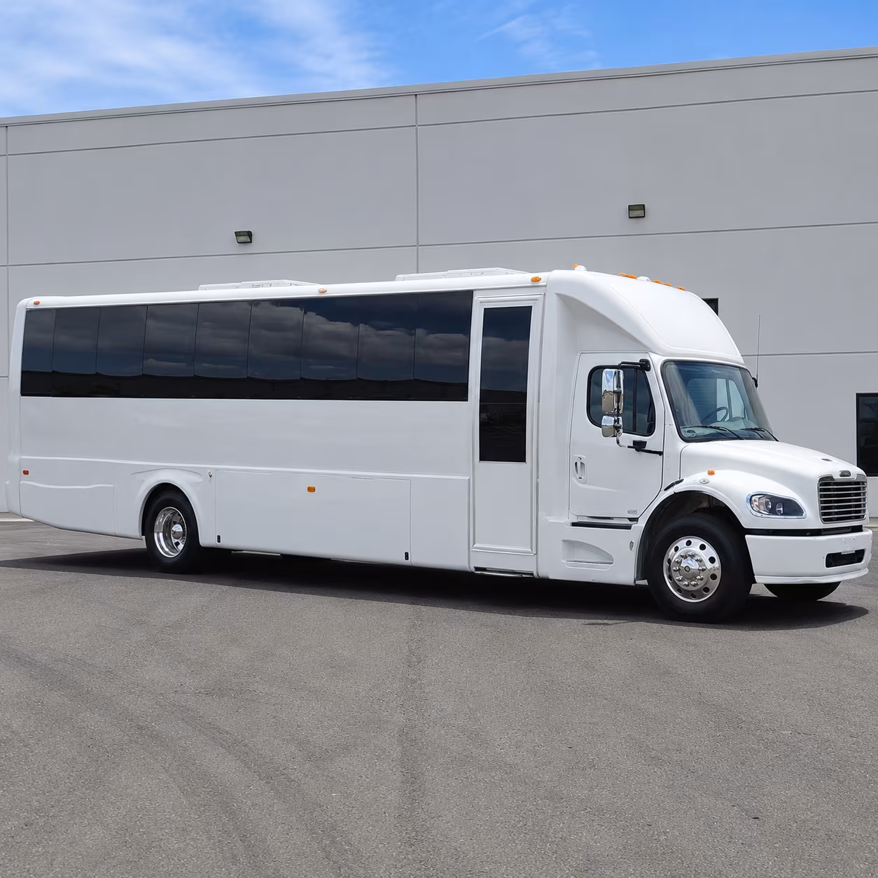 West Covina Wedding Transportation party bus exterior