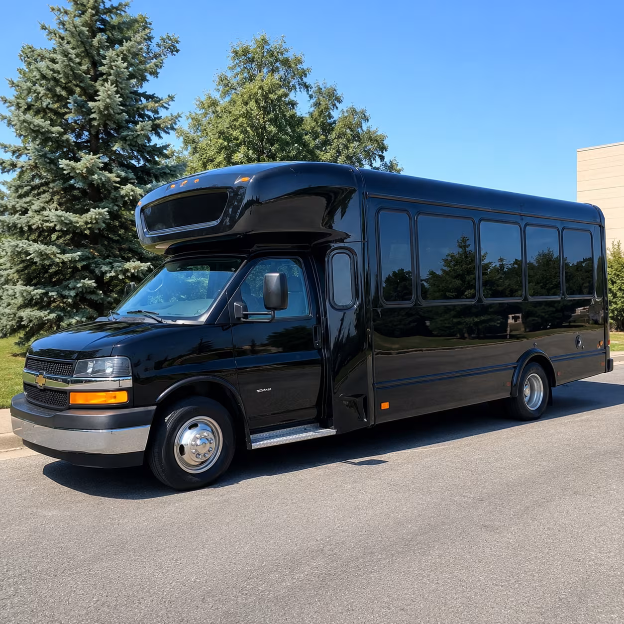 West Covina Wedding Transportation party bus exterior
