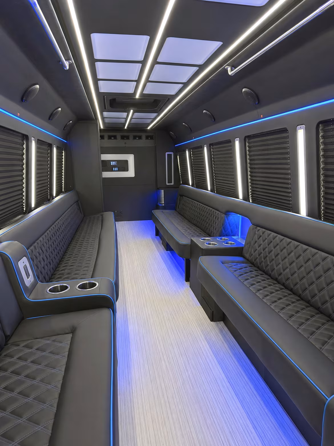 West Covina Wedding Transportation party bus interior