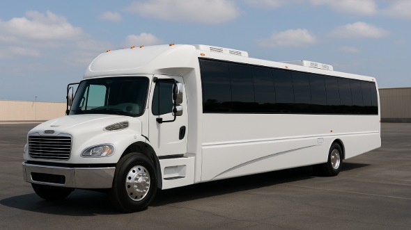 Exterior of West Covina Party Bus Company's 25 Passenger Party Bus in Arcadia