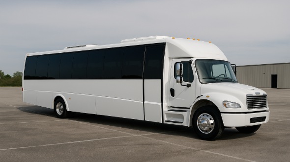 Exterior of West Covina Party Bus Company's 28 Passenger Party Bus in Arcadia